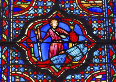 Knights Beheading Stained Glass Sainte Chapelle Paris France