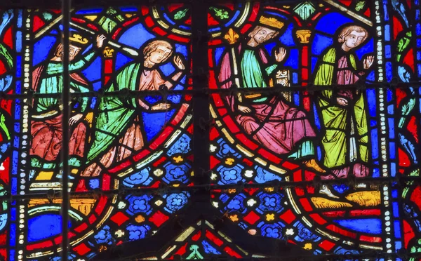 King Killing  Stained Glass Sainte Chapelle Paris France — Φωτογραφία Αρχείου