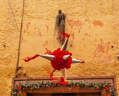 Red Pinata Decoration Christmas Jardin San Miguel de Allende