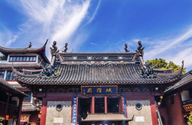 Taocu Tanrı heykelleri şehir Tanrı'nın tapınağı Yueyuan Shanghai Çin