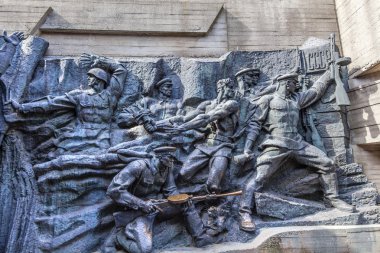 Soviet Soldiers Attacking World War 2 Monument Great Patriotic W