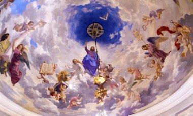 Jesus Angels Painting Saint Nicholas Church Kiev Ukraine clipart
