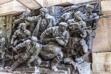 Soviet Soldiers Attacking World War 2 Monument Great Patriotic W