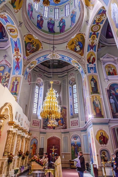 Baptism Saint George Cathedral Vydubytsky Monastery Kiev Ukraine — стокове фото