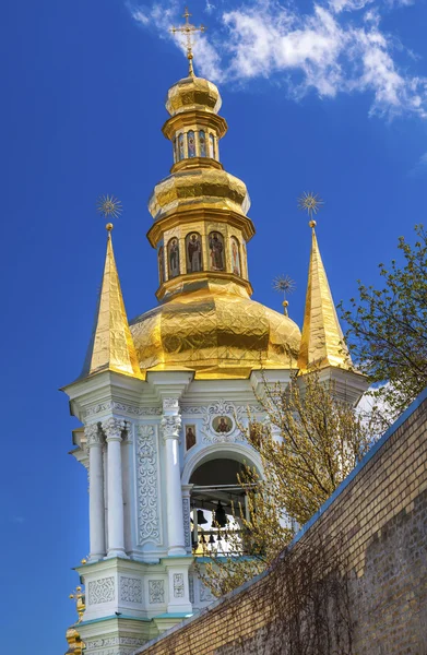 Bell Tower Far Caves Holy Assumption Pechrsk Lavra Cathedral Kie — Stock Photo, Image