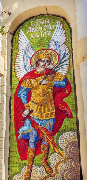 Saint Miichael Angel Mosaic Holy Assumption Lavra Kiev Ukraine — Stock fotografie