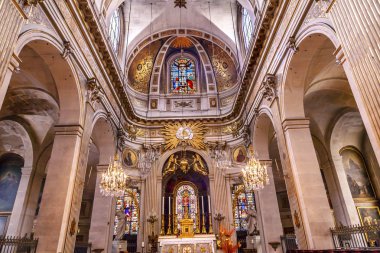 Bazilika vitray Saint Louis tr L'ile kilise Paris Fransa