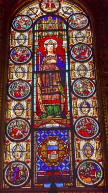 Kral Louis 9 vitray Saint Louis tr L'ile kilise Paris Fransa