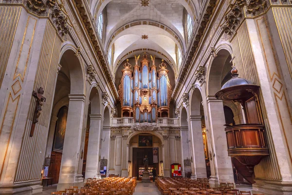 Basilica Organ Saint Louis En L 'ile Church Paris Francia — Foto de Stock