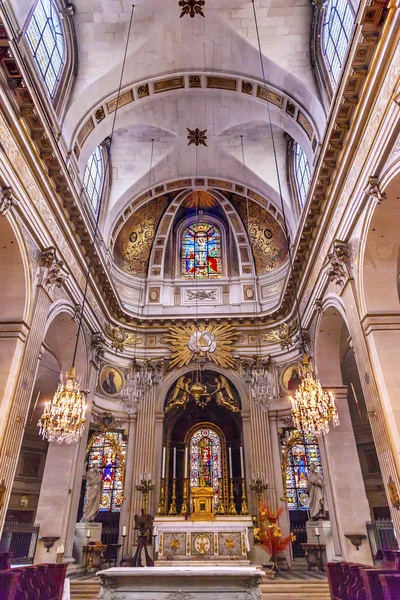 Basiliek gekleurd glas kerk Saint Louis nl L'ile Parijs Frankrijk — Stockfoto