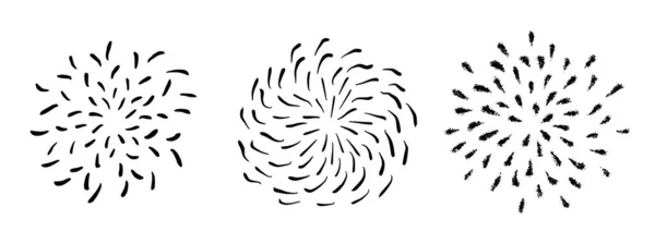 Vector dibujado a mano Sun Rays. Doodle Sunburst Elementos de diseño. — Archivo Imágenes Vectoriales