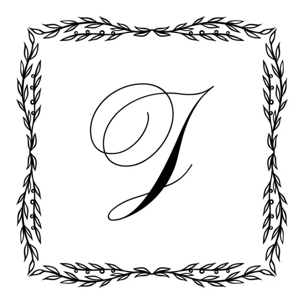 Beau cadre monogramme vintage. Élément de conception calligraphique décoré vectoriel. — Image vectorielle