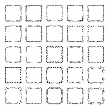 Güzel Vintage Monogram Frame. Vektör Süsleme Kaligrafi Tasarım Elemanı.