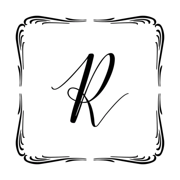 Schöner Vintage Monogram Frame. Vector Ornate Kalligraphisches Gestaltungselement. — Stockvektor