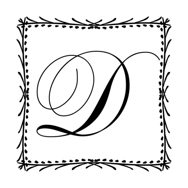 Gyönyörű Vintage monogram keret. Vektor OrNate kalligráfiai tervezési elem. — Stock Vector