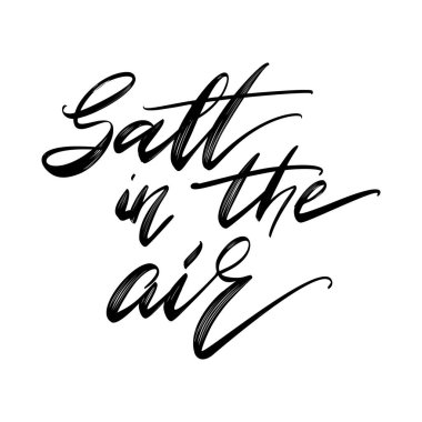 Summer Hand Harf Çiziyor. Yaz aşığı siyah beyaz tasarım elementlerinden alıntı yapıyor.