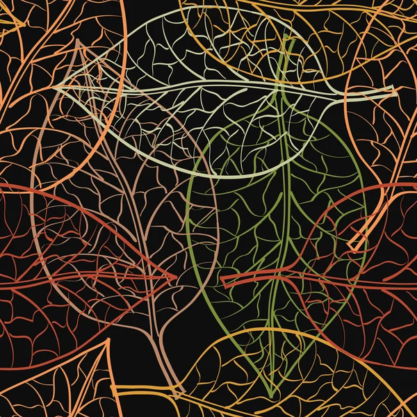 Patrón con hojas otoñales — Archivo Imágenes Vectoriales