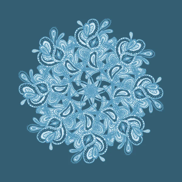 Flocon de neige très détaillé — Image vectorielle