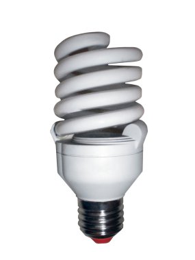 enerji tasarruflu lamba beyaz bir arka plan üzerinde