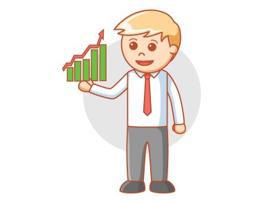 İş adamı rapor iyi hesap