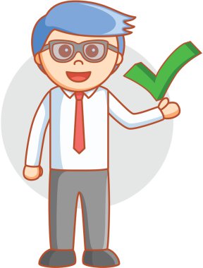 İş adam gerçek işareti