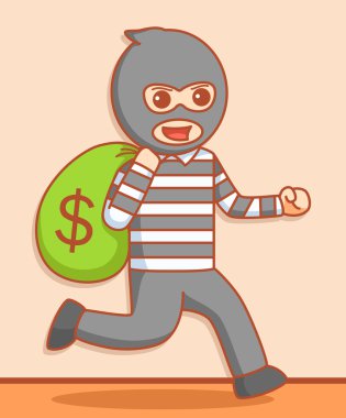 Hırsız illüstrasyon tasarımı