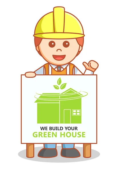 Green house architect design — Stock Vector