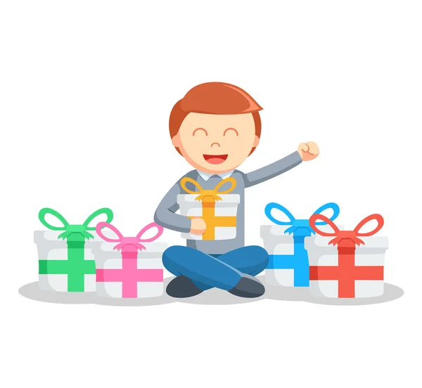 Hombre de negocios regalo — Vector de stock