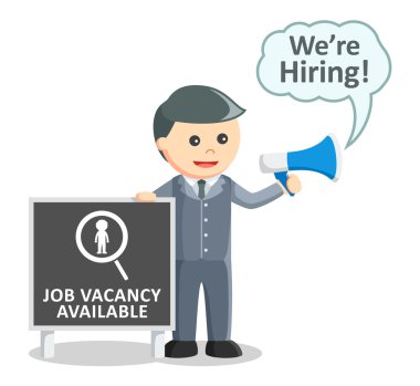 İş adamı iş vacancy megafon