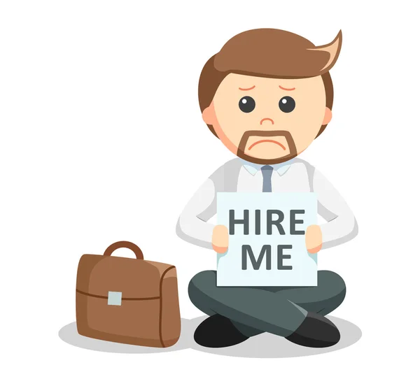 Hire me business man — Stock Vector