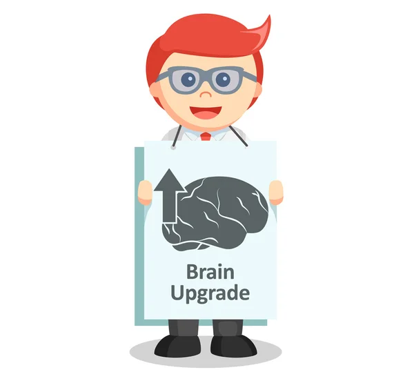 Employee brain upgrade — Stock Vector