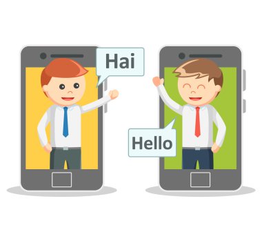 Smartphone--dan arama iş adam video