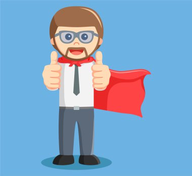 işadamı süper iki parmağını kaldırdı