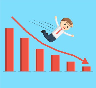 alt grafiğe düşen işadamı