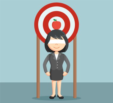 Onu kendine hedef olarak kullanarak iş kadını