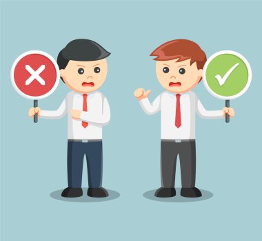 Şu yanlış işareti ile savunarak işadamı