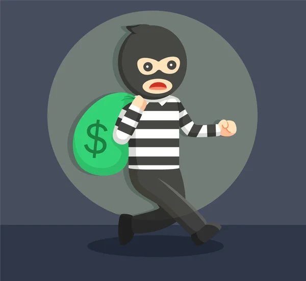 Thief get caught in action — Stock Vector