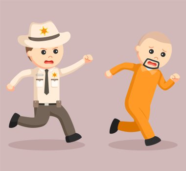 Şerif memur takip kaçak mahkum