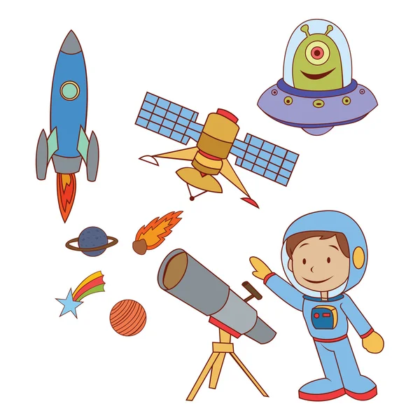 stock vector Doodle Planet Space set