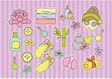 Spa ve Salon şirin illüstrasyon