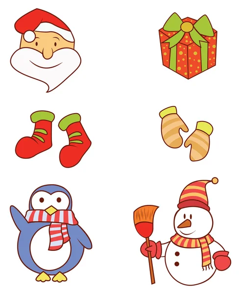 Christmas Doodle  Object Collection — Stock Vector