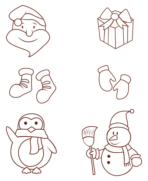 Christmas Hand Drawn Sketch Doodle — Stock Vector