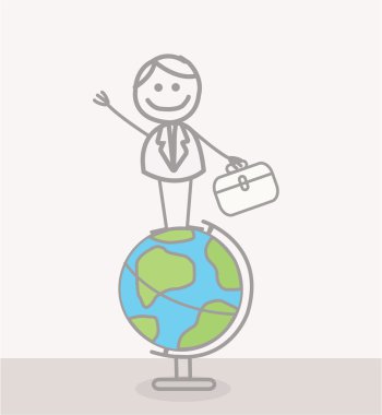 Doodle: İşadamı yeryüzünde