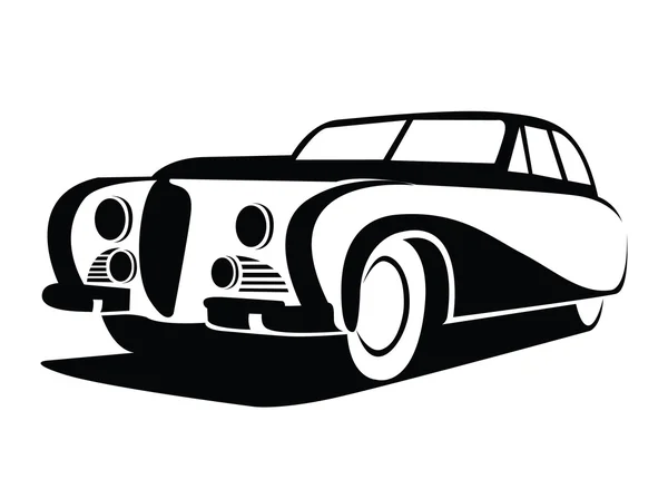 Símbolo de coche antiguo — Vector de stock