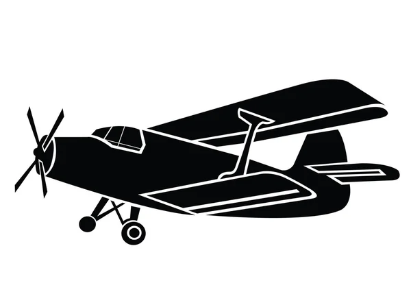 Altes Flugzeugsymbol — Stockvektor