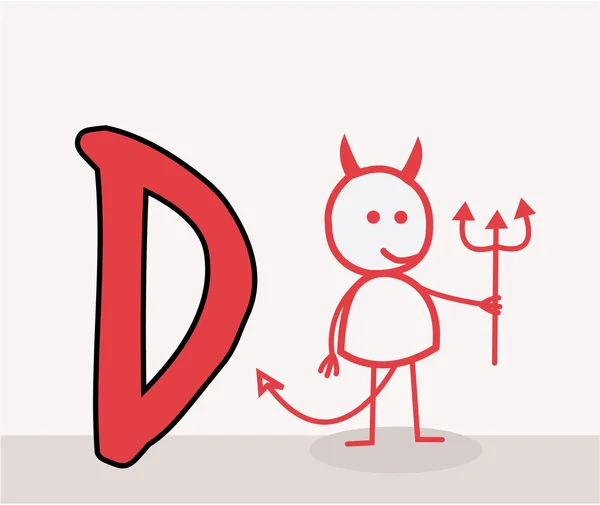 D az ördög — Stock Vector