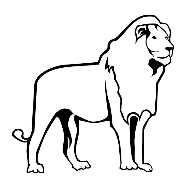 Schéma du lion — Image vectorielle