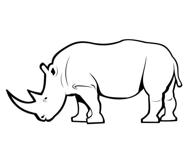 Rhino Outline — Wektor stockowy
