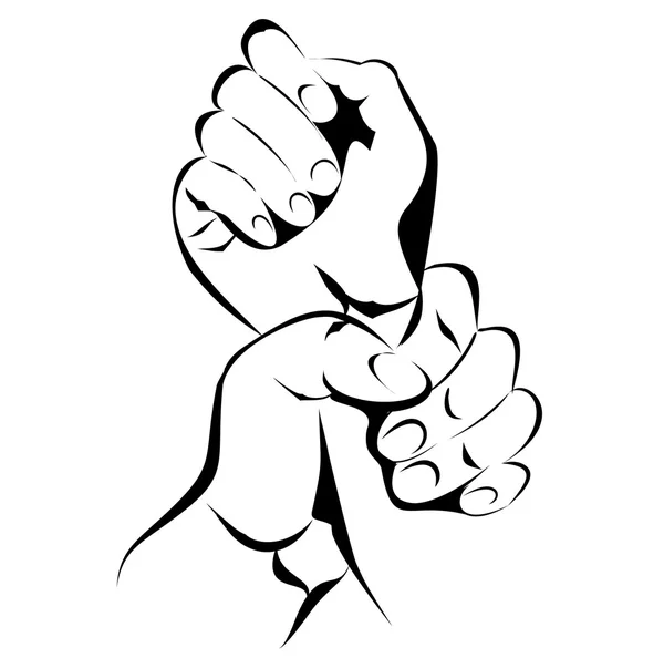 Hand Violence — Stock Vector