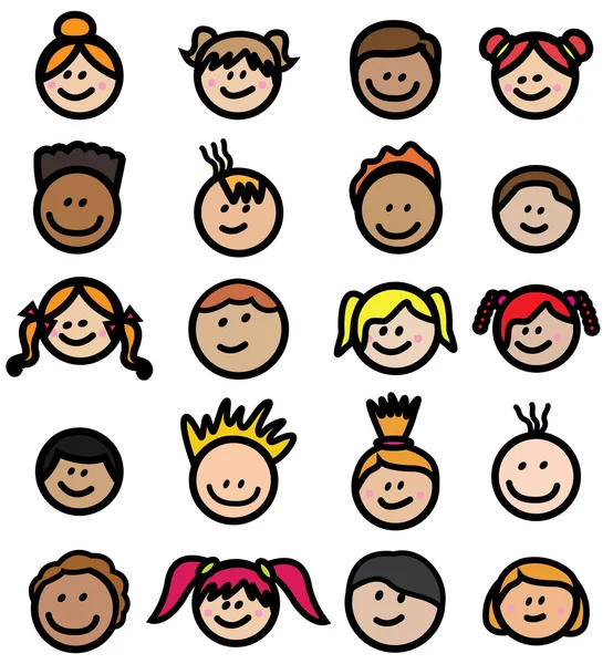 Children Head — Stock Vector